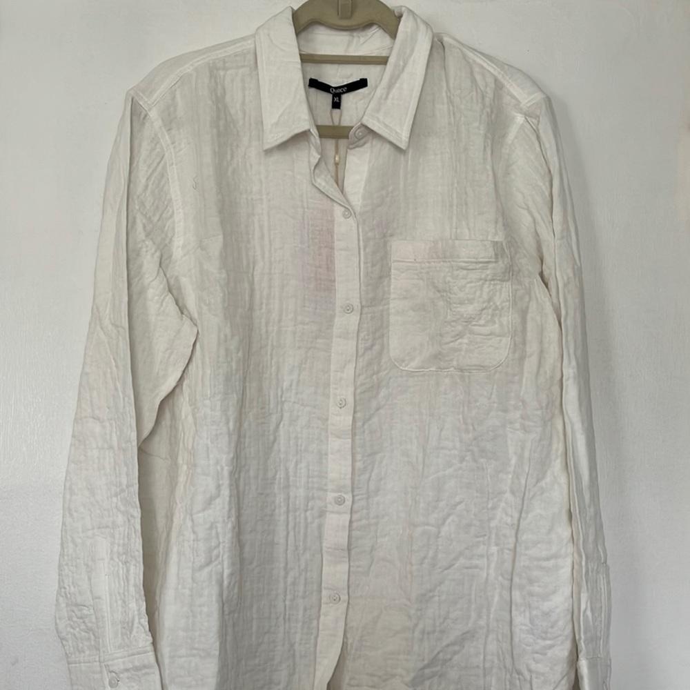 Quince White Button Down Shirt